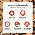 Brennholz Buche kammergetrocknet | 2 RM – Bild 2