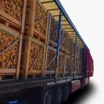 LKW Ladung Kaminholz Esche