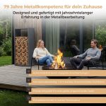Kaminholzregal sortiQ Metall Holzlager, 90 × 165 cm, Stahl feuerverzinkt und pulverbeschichtet, RAL7016, inkl. Stellfüße, korrosionsgeschützt und witterungsbeständig – Bild 4