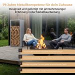 Kaminholzregal sortiQ Metall Holzlager, 90 × 165 cm, Stahl feuerverzinkt und pulverbeschichtet, DB701 Silberglimmer, inkl. Stellfüße, korrosionsgeschützt und witterungsbeständig – Bild 4