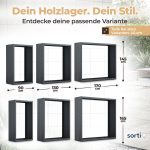 Kaminholzregal sortiQ Metall Holzlager, 170 × 145 cm, Stahl feuerverzinkt und pulverbeschichtet, RAL7016, inkl. Stellfüße, korrosionsgeschützt und witterungsbeständig – Bild 6