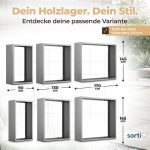 Kaminholzregal sortiQ Metall Holzlager, 90 × 145 cm, Stahl feuerverzinkt und pulverbeschichtet, DB701 Silberglimmer, inkl. Stellfüße, korrosionsgeschützt und witterungsbeständig – Bild 6