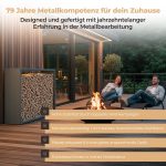 Kaminholzregal sortiQ Metall Holzlager, 170 × 145 cm, Stahl feuerverzinkt und pulverbeschichtet, DB703 Eisenglimmer, inkl. Stellfüße, korrosionsgeschützt und witterungsbeständig – Bild 4