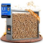 Kaminholzregal sortiQ Metall Holzlager, 170 × 145 cm, Stahl feuerverzinkt und pulverbeschichtet, DB701 Silberglimmer, inkl. Stellfüße, korrosionsgeschützt und witterungsbeständig