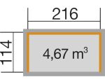 Kaminholzunterstand weka Brennholzlager 216x114 cm kesseldruckimprägniert – Bild 5