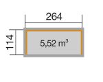 Kaminholzunterstand weka Brennholzlager 663 B Gr.2 274x131 cm natur – Bild 5
