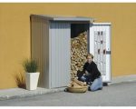 Kaminholzunterstand Biohort WoodStock 150 157 x 102 x 199 cm silber-metallic – Bild 3