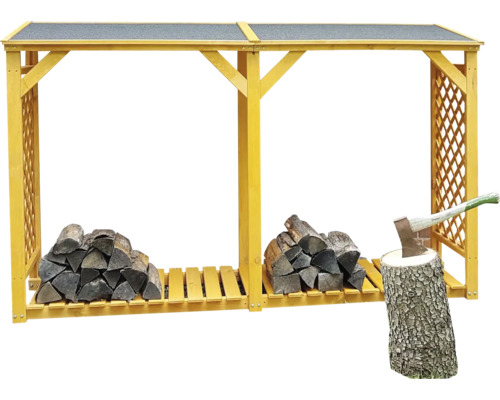 as.152769888.jpg Kaminholzunterstand promadino Speyer inkl. Erweiterung 238 x 68 x 148 cm imprägniert – Bild 3