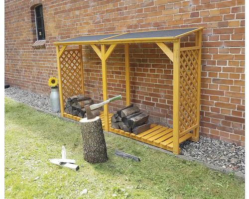 as.152769936.jpg Kaminholzunterstand promadino Speyer inkl. Erweiterung 238 x 68 x 148 cm imprägniert – Bild 2