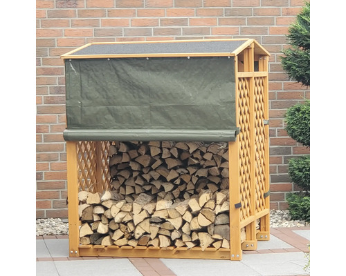 as.152771585.jpg Kaminholzunterstand promadino inkl. Wetterschutz 120 x 118 x 148 cm imprägniert – Bild 1