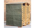 Kaminholzunterstand promadino inkl. Wetterschutz 120 x 118 x 148 cm imprägniert – Bild 4