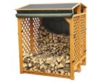 Kaminholzunterstand promadino inkl. Wetterschutz 120 x 118 x 148 cm imprägniert – Bild 3