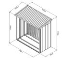Kaminholzunterstand Konsta 200 x 107 x 190 cm schwarz – Bild 5