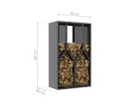 Kaminholzunterstand WESTMANN Castra B 95 x 50 x 160 cm anthrazit – Bild 7