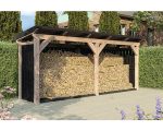 Kaminholzunterstand SKAN HOLZ Holm 2 500 x 144 x 216 cm anthrazit