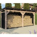 Kaminholzunterstand SKAN HOLZ Holm 2 500 x 144 x 216 cm anthrazit