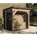 Kaminholzunterstand SKAN HOLZ Holm 1 250 x 144 x 216 cm anthrazit