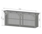Kaminholzunterstand SKAN HOLZ Holm 2 500 x 144 x 216 cm anthrazit – Bild 3