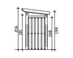 Kaminholzunterstand SKAN HOLZ Holm 2 500 x 144 x 216 cm anthrazit – Bild 4