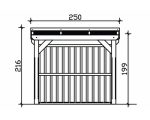 Kaminholzunterstand SKAN HOLZ Holm 1 250 x 144 x 216 cm anthrazit – Bild 3