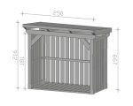 Kaminholzunterstand SKAN HOLZ Holm 1 250 x 144 x 216 cm anthrazit – Bild 5