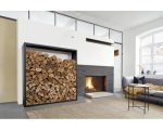 Kaminholzregal Firewood schwarz 155x155x35 cm – Bild 2