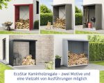 Kaminholzunterstand Hörmann EcoStar Elegant-V Typ 1 122,7 x 102,5 x 198,0 cm purpurrot – Bild 7