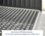 Fußboden Hörmann EcoStar für Kaminholzunterstand Typ 1 110 x 72 cm silber – Bild 3