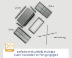 Kaminholzunterstand Hörmann EcoStar Elegant-V Typ 1 122,7 x 102,5 x 198,0 cm purpurrot – Bild 8