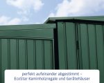 Kaminholzunterstand Hörmann EcoStar Trend-V Typ 2 181,4 x 102,5 x 198,0 cm moosgrün – Bild 12