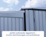 Kaminholzunterstand Hörmann EcoStar Trend-V Typ 1 122,7 x 102,5 x 198,0 cm taubenblau – Bild 11