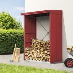 Kaminholzunterstand Hörmann EcoStar Elegant-V Typ 1 122,7 x 102,5 x 198,0 cm purpurrot