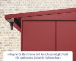 Kaminholzunterstand Hörmann EcoStar Elegant-V Typ 1 122,7 x 102,5 x 198,0 cm purpurrot – Bild 12