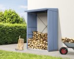 Kaminholzunterstand Hörmann EcoStar Elegant-V Typ 1 122,7 x 102,5 x 198,0 cm taubenblau