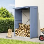 Kaminholzunterstand Hörmann EcoStar Elegant-V Typ 1 122,7 x 102,5 x 198,0 cm taubenblau