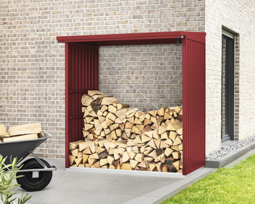 as.45034253.jpg Kaminholzunterstand Hörmann EcoStar Trend-V Typ 2 181,4 x 102,5 x 198,0 cm purpurrot – Bild 1