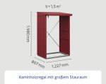 Kaminholzunterstand Hörmann EcoStar Trend-V Typ 1 122,7 x 102,5 x 198,0 cm purpurrot – Bild 14