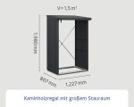 Kaminholzunterstand Hörmann EcoStar Trend-V Typ 1 122,7 x 102,5 x 198,0 cm anthrazit – Bild 12