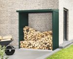 Kaminholzunterstand Hörmann EcoStar Trend-V Typ 2 181,4 x 102,5 x 198,0 cm moosgrün