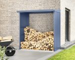 Kaminholzunterstand Hörmann EcoStar Trend-V Typ 2 181,4 x 102,5 x 198,0 cm taubenblau
