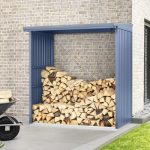 Kaminholzunterstand Hörmann EcoStar Trend-V Typ 2 181,4 x 102,5 x 198,0 cm taubenblau