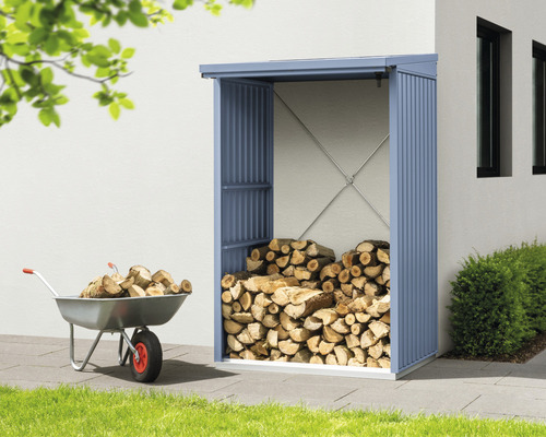 as.45034654.jpg Kaminholzunterstand Hörmann EcoStar Trend-V Typ 1 122,7 x 102,5 x 198,0 cm taubenblau – Bild 1