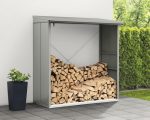 Kaminholzunterstand Hörmann EcoStar Elegant-V Typ 2 181,4 x 102,5 x 198,0 cm grau-aluminium