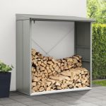 Kaminholzunterstand Hörmann EcoStar Elegant-V Typ 2 181,4 x 102,5 x 198,0 cm grau-aluminium