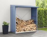 Kaminholzunterstand Hörmann EcoStar Elegant-V Typ 2 181,4 x 102,5 x 198,0 cm taubenblau