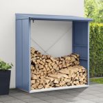 Kaminholzunterstand Hörmann EcoStar Elegant-V Typ 2 181,4 x 102,5 x 198,0 cm taubenblau