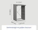 Kaminholzunterstand Hörmann EcoStar Elegant-V Typ 1 122,7 x 102,5 x 198,0 cm grau-aluminium – Bild 13