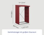 Kaminholzunterstand Hörmann EcoStar Elegant-V Typ 1 122,7 x 102,5 x 198,0 cm purpurrot – Bild 13