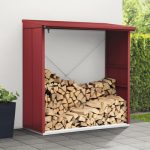 Kaminholzunterstand Hörmann EcoStar Elegant-V Typ 2 181,4 x 102,5 x 198,0 cm purpurrot
