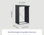 Kaminholzunterstand Hörmann EcoStar Elegant-V Typ 1 122,7 x 102,5 x 198,0 cm anthrazit – Bild 13